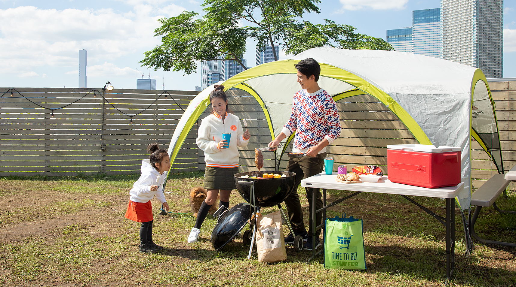 メインのBBQはパパが主役！